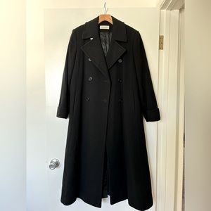 Vintage 90s Calvin Klein Peacoat-style Full-length Wool Dress Coat - 10